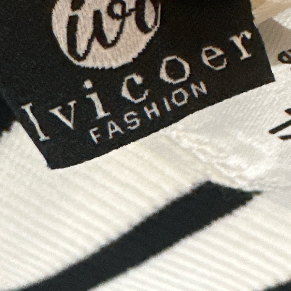 Ivicoer Black White Striped Ribbed Knit Polo Top XL French Girl Coastal Preppy - Picture 6 of 7